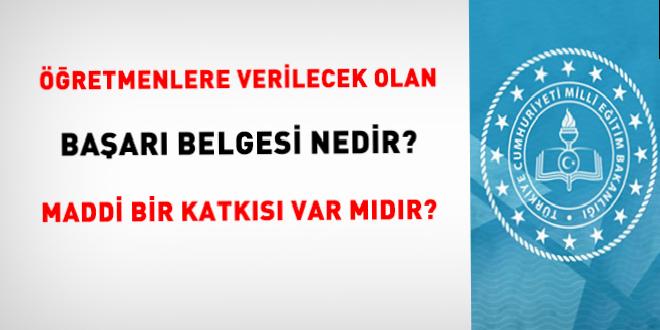 Başarı Belgesi nedir, maddi bir katkısı var mıdır?