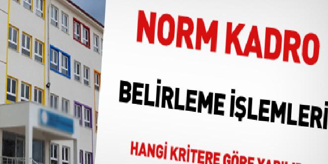 Norm kadro belirleme işlemleri hangi kritere göre yapılır?